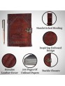 Genuine Leather Bound Journal Brown Buddha Diary Plain Small Sketchers Notebook